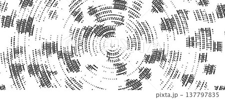 Abstract radial pixelated halftone pattern. Circular pixel explosion background. Rotating scattered dotted texture overlay bg. Vector radial spinning backdrop. Fading square fragment wallpaper Abstract radial pixelated halftone pattern. Circular pixel explosion background. Rotating scattered dotted texture overlay bg. Vector radial spinning backdrop. Fading square fragment wallpaper 137797835
