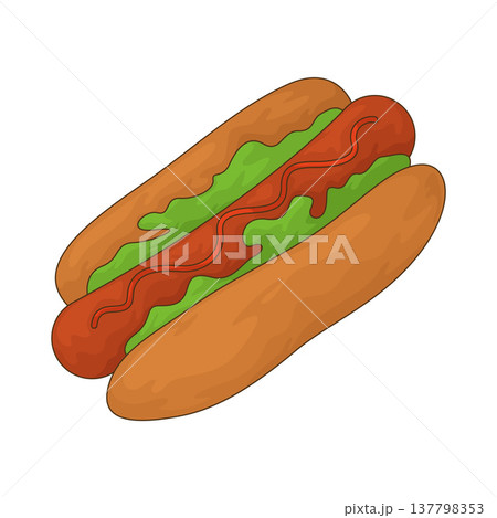 Illustration of Hot Dog 137798353