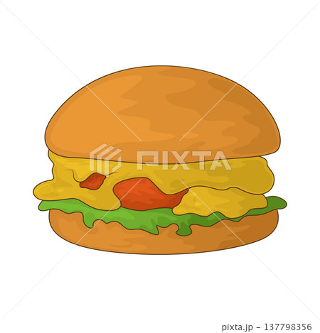 Illustration of Cheeseburger 137798356