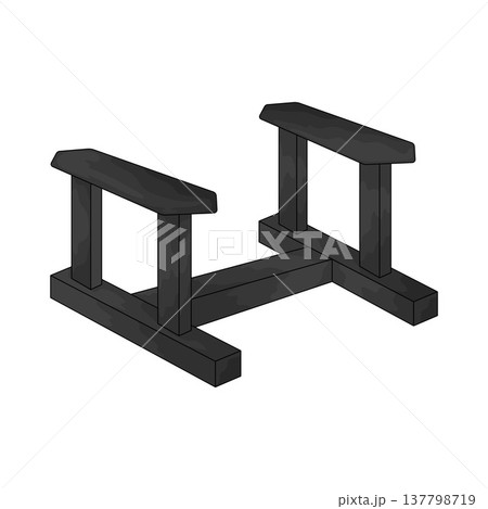Illustration of T Bar row Platform 137798719