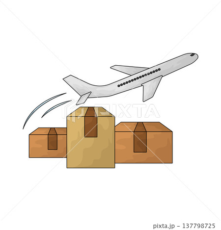 Illustration of cargo airplane Illustration of cargo airplane 137798725