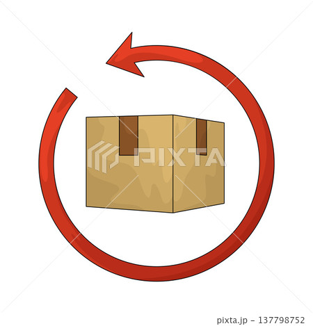 Illustration of return delivery 137798752