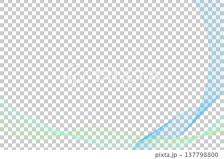 清新的綠色、綠色和淺藍色構成簡潔的曲線波浪背景。 137798800