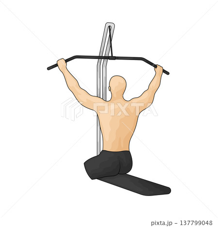Illustration of Lat Pulldown 137799048