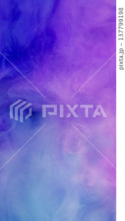 Ink fog fluid. Acrylic cloud smoke. Blur purple blue color glitter splash water mist flow pigment spreading on abstract background. Ink fog fluid. Acrylic cloud smoke. Blur purple blue color glitter splash water mist flow pigment spreading on abstract background. 137799198