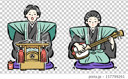 太夫と三味線（女性） 137799261