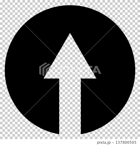 A black circle icon with a white upward-pointing arrow (upload, move forward, improve, monochrome, silhouette) A black circle icon with a white upward-pointing arrow (upload, move forward, improve, monochrome, silhouette) 137800505