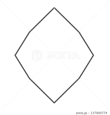 手書きチョーク風図形　2トゲ 137800774