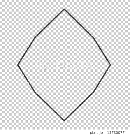 手書きチョーク風図形　2トゲ 137800774