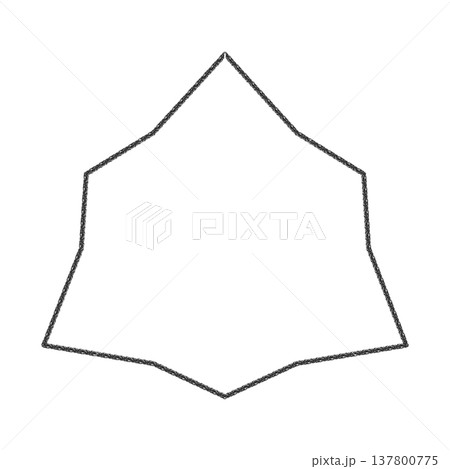 手書きチョーク風図形　3トゲ 137800775