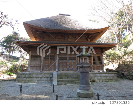 横浜市の三溪園にある旧東慶寺仏殿 横浜市の三溪園にある旧東慶寺仏殿 137801526