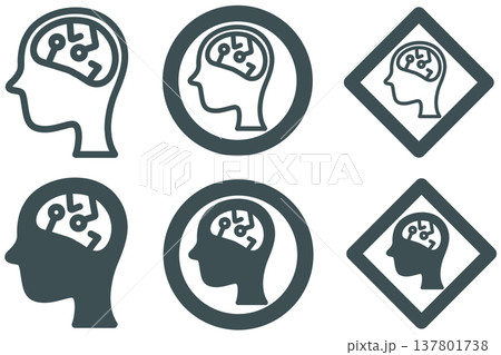 シンプルなAIアイコンセット 137801738