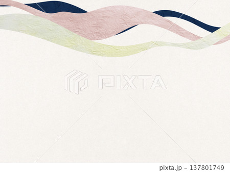 和紙と和柄を使った抽象的な背景素材 和モダン 和紙と和柄を使った抽象的な背景素材 和モダン 137801749