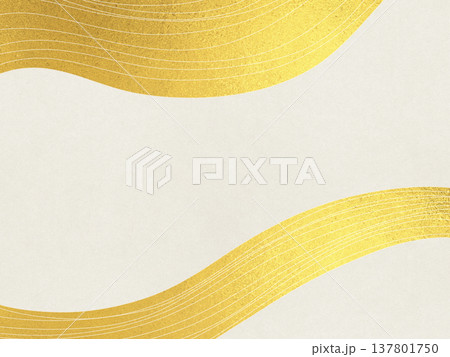 和モダンな波模様の日本風背景素材 137801750