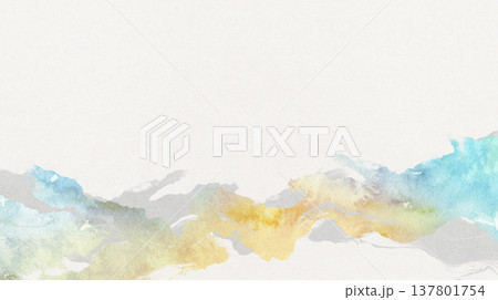 和紙と和柄を使った抽象的な背景素材　和モダン 137801754