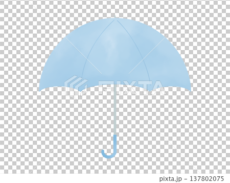 Muted blue watercolor umbrella Simple weather illustration Muted blue watercolor umbrella Simple weather illustration 137802075
