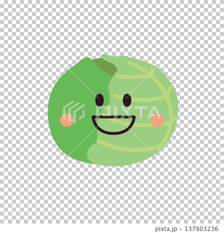 可愛いキャベツのキャラクターイラスト 可愛いキャベツのキャラクターイラスト 137803236