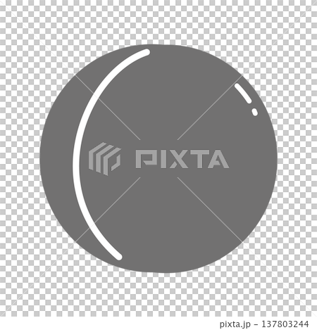 ネクタリンのシンプルなフラットアイコン 白黒ベタ塗りイラスト 137803244