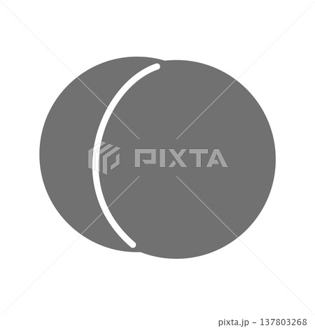 桃のシンプルアイコン（単色シルエット） 137803268