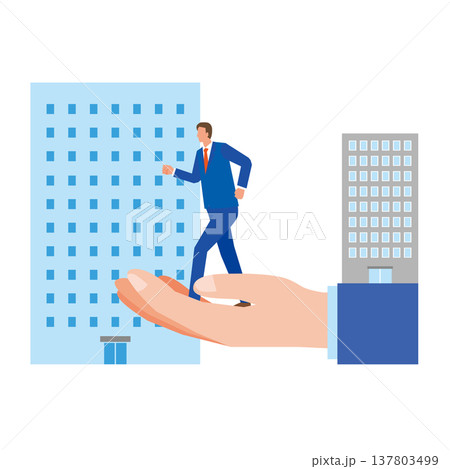 人材派遣会社と男性 137803499