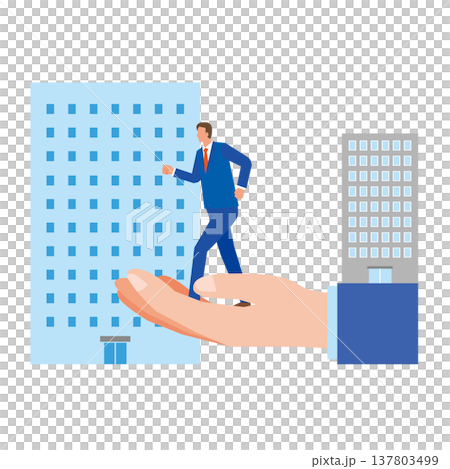 人材派遣会社と男性 137803499