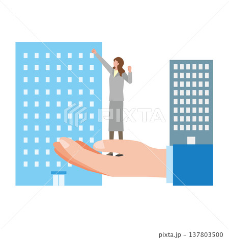 人材派遣会社と女性 137803500