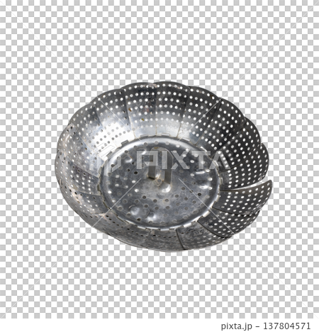 a steel basket for steaming 137804571