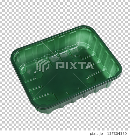 a green plastic food container 137804580