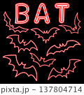 Red Bat Neon. Red Bat Icon Line Neon. Red Bat Neon Signboard Icon. Red Bat Neon Icon. Neon Red Bat Outline Icon. Vector illustration. Elements for design. Flat design. 137804714