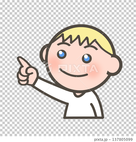A white boy pointing his finger A white boy pointing his finger 137805099