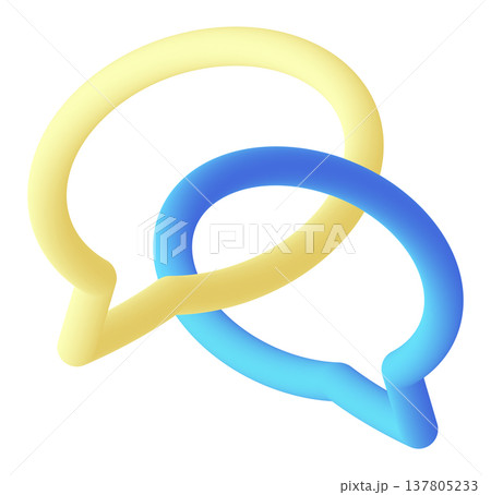 chat bubble fluid 3d icon chat bubble fluid 3d icon 137805233