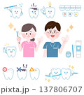 笑顔の歯医者のイラストセット 137806707