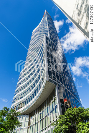 View of the TS Financial Holdings in Taipei, Taiwan. Companies Taishin Financial Holding and Shin Kong Financial Holding merged to form Company TS Financial Holding. 137807459