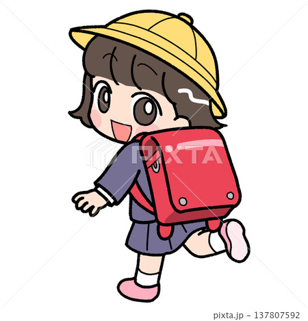 かわいい新入生の女の子 かわいい新入生の女の子 137807592