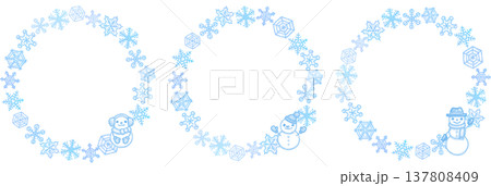 雪の結晶フレーム 137808409