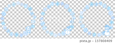 雪の結晶フレーム 137808409