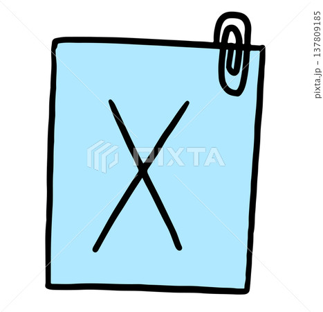 Hand writing capital X alphabet letter for a to z, font, typography, text, message, initials, card, sticker, tattoo, education book, name design, print, brooch, pin, patch, icon, kid drawing style 137809185