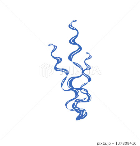 Abstract seaweed silhouette cut out. Illustration Abstract seaweed silhouette cut out. Illustration 137809410