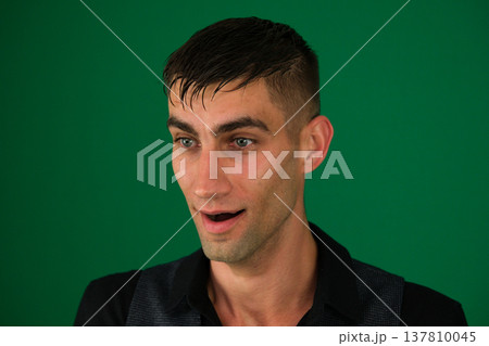 Young american man wearing casual clothes looking surprised and shocked doing ok approval symbol with fingers. crazy expression Young american man wearing casual clothes looking surprised and shocked doing ok approval symbol with fingers. crazy expression 137810045