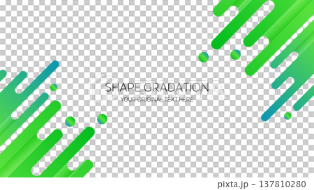 Fresh green streamlined frame, refreshing gradient, transparent material. Fresh green streamlined frame, refreshing gradient, transparent material. 137810280