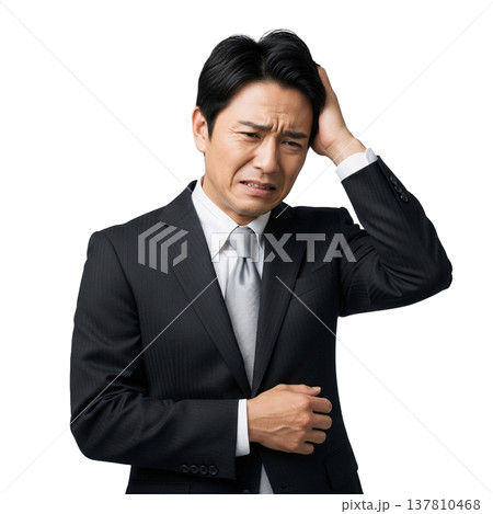 悔しがるサラリーマン 137810468