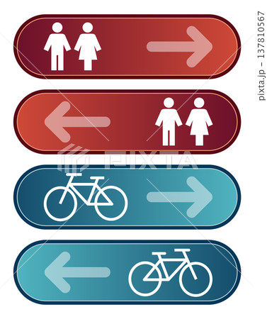 Four stickers on a white background Four stickers on a white background 137810567