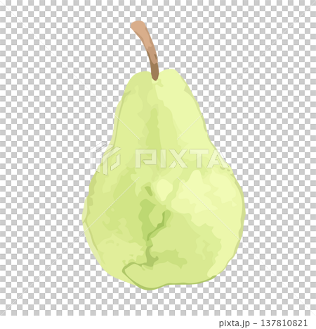 Watercolor-style illustration of a La France pear. Watercolor-style illustration of a La France pear. 137810821