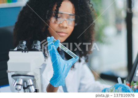 Chemical Laboratory of the Food supply . Food in laboratory, dna modify .GMO Genetically modified food in lab . Chemical Laboratory of the Food supply . Food in laboratory, dna modify .GMO Genetically modified food in lab . 137810976
