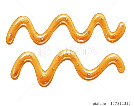 水彩風のメープルシロップのイラスト 137811333