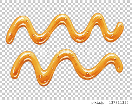 水彩風のメープルシロップのイラスト 137811333