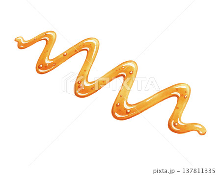 水彩風のメープルシロップのイラスト 137811335