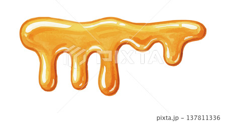 水彩風のメープルシロップのイラスト 137811336