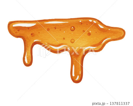 水彩風のメープルシロップのイラスト 137811337