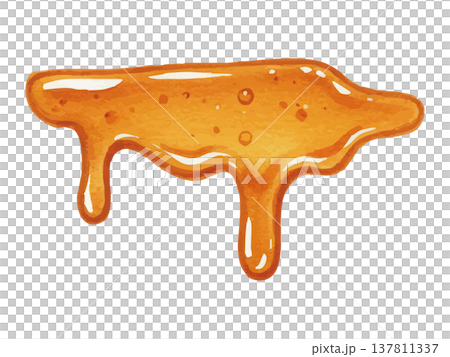 水彩風のメープルシロップのイラスト 137811337